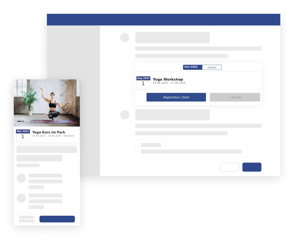 Yoga Studio Class Management App – Class schedule with Online Booking and Participant Management
